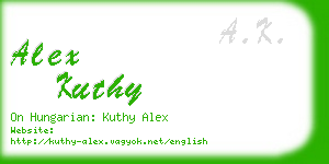alex kuthy business card
